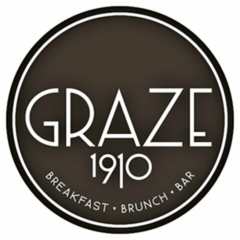 GRAZE 1910 BREAKFAST BRUNCH BAR Logo (USPTO, 11.12.2017)