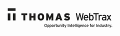 T THOMAS WEBTRAX OPPORTUNITY INTELLIGENCE FOR INDUSTRY. Logo (USPTO, 22.08.2018)