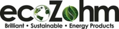 ECOZOHM BRILLIANT · SUSTAINABLE · ENERGY PRODUCTS Logo (USPTO, 22.10.2018)