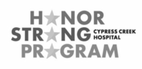 HONOR STRONG PROGRAM CYPRESS CREEK HOSPITAL Logo (USPTO, 11.01.2019)