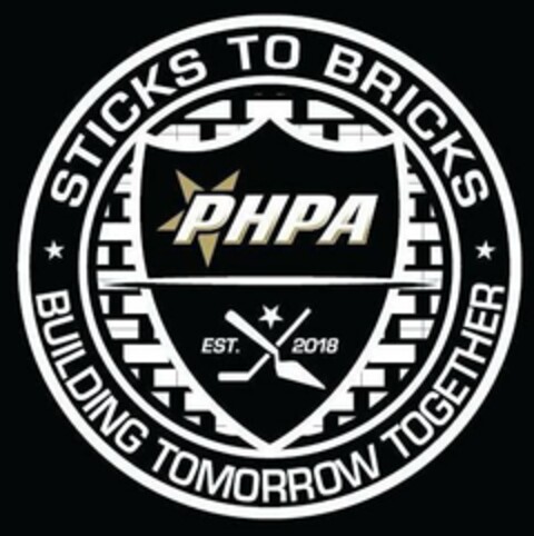 STICKS TO BRICKS BUILDING TOMORROW TOGETHER PHPA EST. 2018 Logo (USPTO, 09.05.2019)