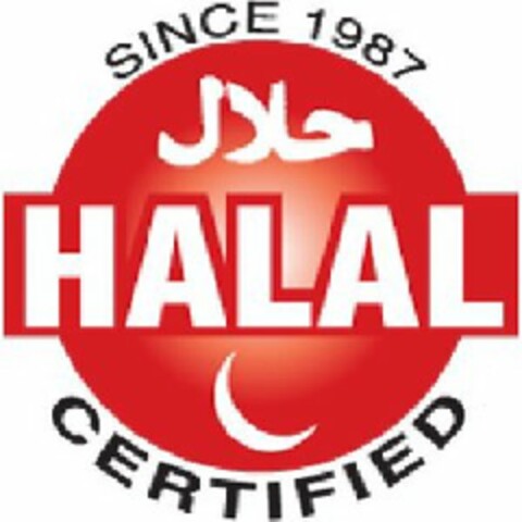 SINCE 1987 HALAL CERTIFIED Logo (USPTO, 10.07.2009)