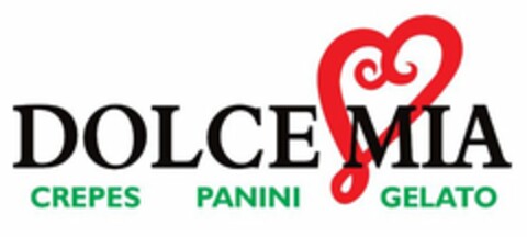 DOLCE MIA CREPES PANINI GELATO Logo (USPTO, 12/22/2009)