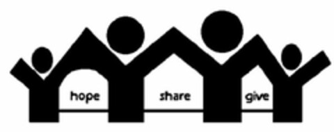 HOPE SHARE GIVE Logo (USPTO, 14.10.2011)