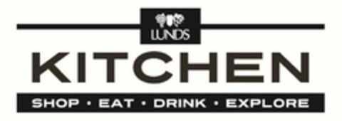 LUNDS KITCHEN SHOP · EAT · DRINK · EXPLORE Logo (USPTO, 11.04.2013)