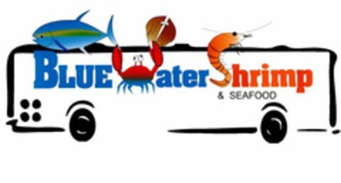 BLUE WATER SHRIMP & SEAFOOD Logo (USPTO, 12.03.2014)