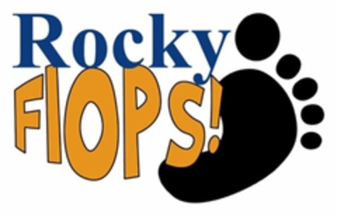 ROCKY FLOPS! Logo (USPTO, 07/06/2014)