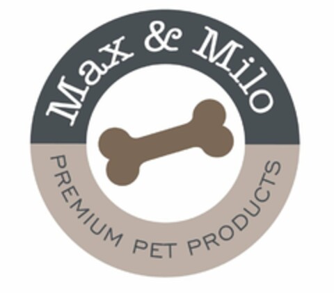 MAX & MILO PREMIUM PET PRODUCTS Logo (USPTO, 20.04.2015)