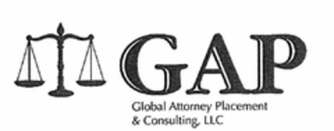 GAP GLOBAL ATTORNEY PLACEMENT & CONSULTING, LLC Logo (USPTO, 22.12.2016)