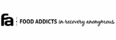 FA FOOD ADDICTS IN RECOVERY ANONYMOUS Logo (USPTO, 01/31/2020)