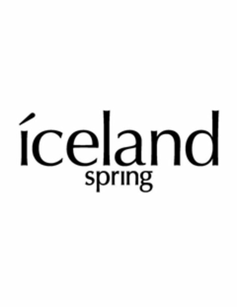 ÍCELAND SPRING Logo (USPTO, 12.08.2010)