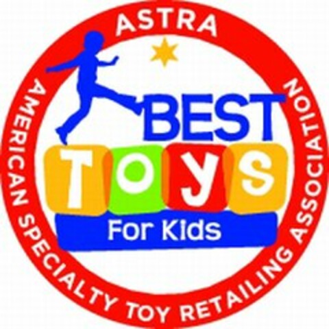 ASTRA AMERICAN SPECIALTY TOY RETAILING ASSOCIATION BEST TOYS FOR KIDS Logo (USPTO, 08/30/2010)