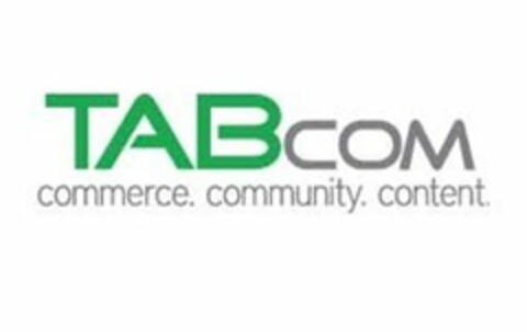 TABCOM COMMERCE. COMMUNITY. CONTENT. Logo (USPTO, 03.11.2010)