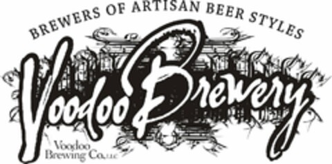 BREWERS OF ARTISAN BEER STYLES VOODOO BREWING CO., LLC Logo (USPTO, 08.02.2012)