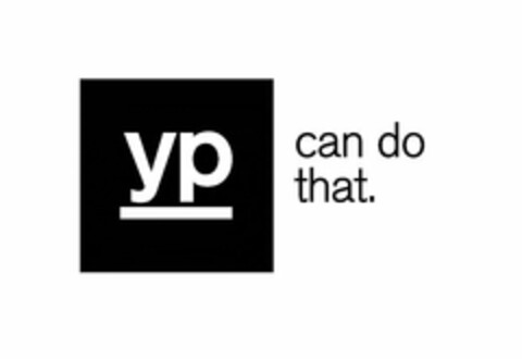 YP CAN DO THAT. Logo (USPTO, 08/18/2014)