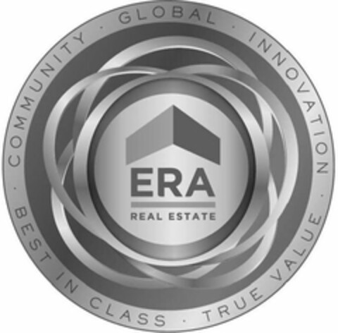 ERA REAL ESTATE GLOBAL · INNOVATION · TRUE VALUE · BEST IN CLASS · COMMUNITY Logo (USPTO, 24.09.2014)