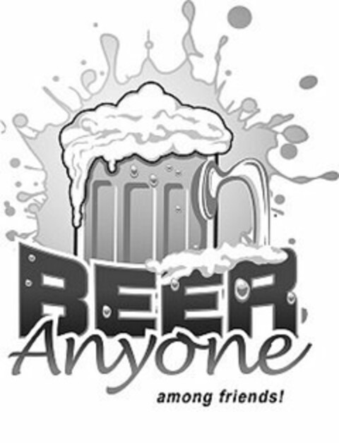 BEER ANYONE AMONG FRIENDS! Logo (USPTO, 03/23/2015)
