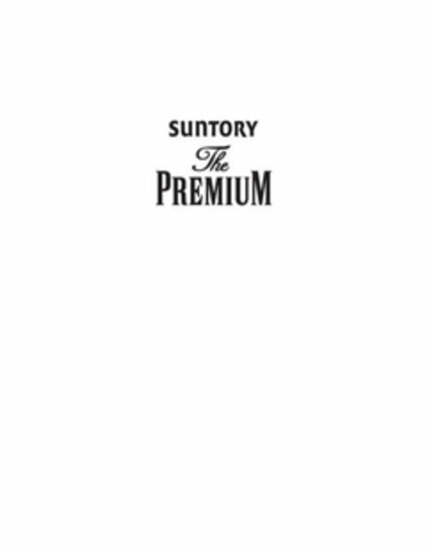 SUNTORY THE PREMIUM Logo (USPTO, 10/13/2015)
