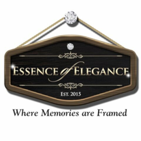 ESSENCE OF ELEGANCE EST. 2015 WHERE MEMORIES ARE FRAMED Logo (USPTO, 01/22/2016)