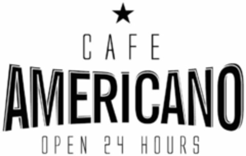 CAFE AMERICANO OPEN 24 HOURS Logo (USPTO, 02/14/2017)