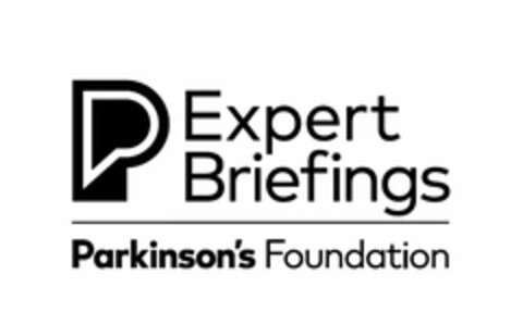 P EXPERT BRIEFINGS PARKINSON'S FOUNDATION Logo (USPTO, 04/05/2018)