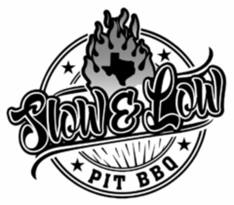 SLOW & LOW PIT BBQ Logo (USPTO, 26.06.2018)