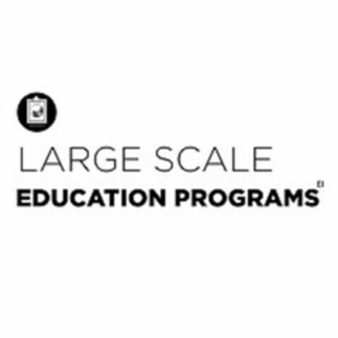 LARGE SCALE EDUCATION PROGRAMS EI Logo (USPTO, 07/18/2019)