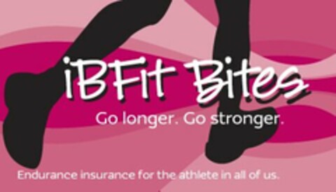 IBFIT BITES GO LONGER. GO STRONGER. ENDURANCE INSURANCE FOR THE ATHLETE IN ALL OF US. Logo (USPTO, 17.03.2010)