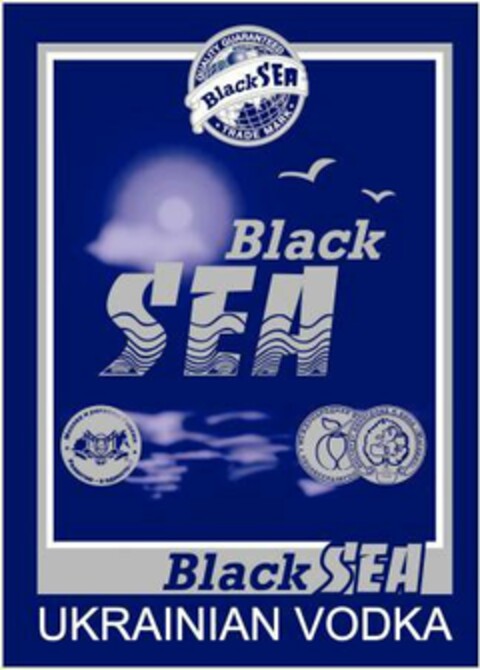 QUALITY GUARANTEED BLACK SEA TRADE MARK, BLACK SEA, BLACK SEA UKRAINIAN VODKA Logo (USPTO, 07.04.2010)