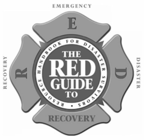 RECOVERY, EMERGENCY, DISASTER; RED; THE RED GUIDE TO RECOVERY; RESOURCE HANDBOOK FOR DISASTER SURVIVORS Logo (USPTO, 02.02.2011)