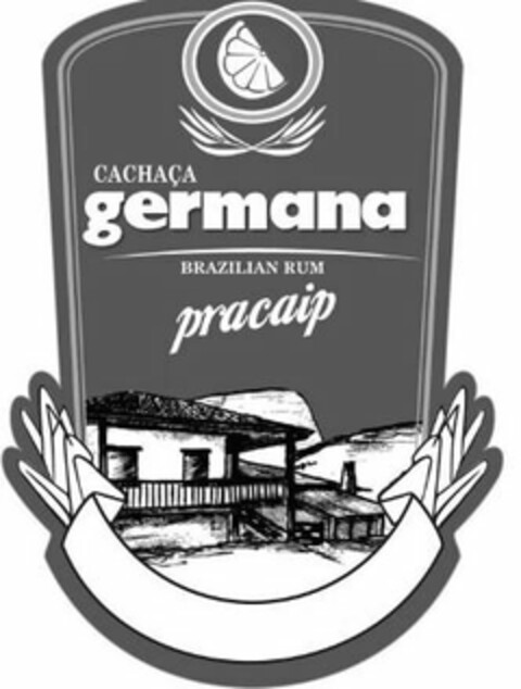 CACHACA GERMANA BRAZILIAN RUM PRACAIP Logo (USPTO, 07/19/2011)