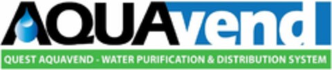 AQUAVEND QUEST AQUAVEND -WATER PURIFICATION & DISTRIBUTION SYSTEM Logo (USPTO, 28.12.2011)