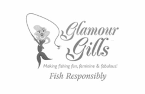 GLAMOUR GILLS MAKING FISHING FUN, FEMININE & FABULOUS! FISH RESPONSIBLY Logo (USPTO, 24.05.2012)