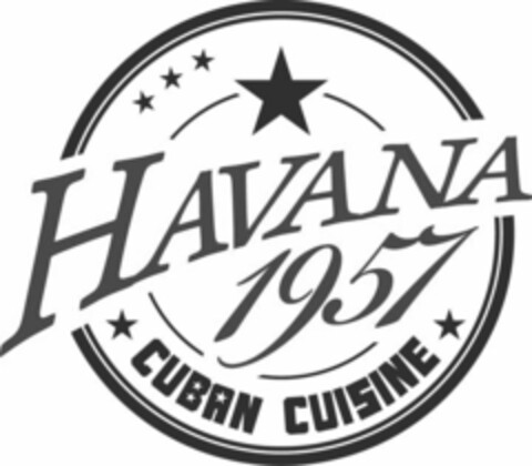 HAVANA 1957 CUBAN CUISINE Logo (USPTO, 07/27/2012)