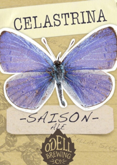 CELASTRINA SAISON ALE ODELL BREWING Logo (USPTO, 05/10/2013)