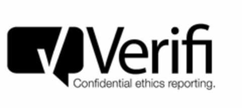 VERIFI CONFIDENTIAL ETHICS REPORTING. Logo (USPTO, 06/24/2013)