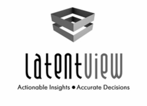 LATENTVIEW ACTIONABLE INSIGHTS · ACCURATE DECISIONS Logo (USPTO, 10.06.2014)