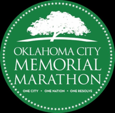 OKLAHOMA CITY MEMORIAL MARATHON ONE CITY ONE NATION ONE RESOLVE Logo (USPTO, 10/20/2015)