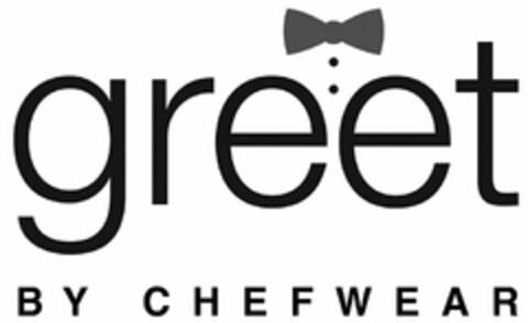 GREET BY CHEFWEAR Logo (USPTO, 02.02.2016)
