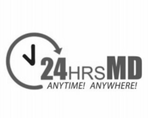 24HRSMD ANYTIME! ANYWHERE! Logo (USPTO, 01.11.2016)