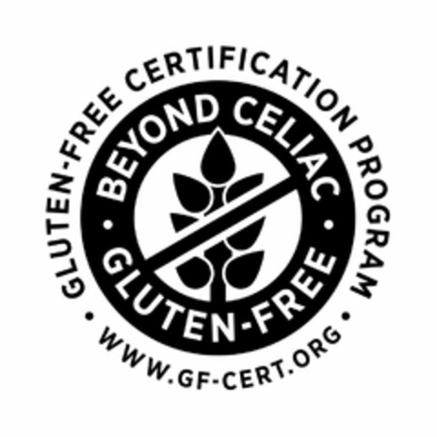 · BEYOND CELIAC · GLUTEN-FREE · GLUTEN-FREE CERTIFICATION PROGRAM · WWW.GF-CERT.ORG Logo (USPTO, 07/25/2017)