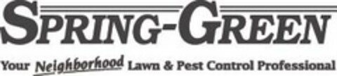 SPRING-GREEN YOUR NEIGHBORHOOD LAWN & PEST CONTROL PROFESSIONAL Logo (USPTO, 07/27/2017)