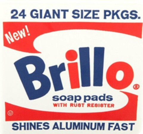 NEW! BRILLO SOAP PADS WITH RUST RESISTER 24 GIANT SIZE PKGS SHINES ALUMINUM FAST Logo (USPTO, 05/23/2018)