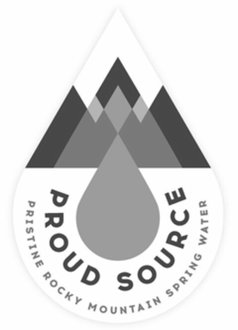 PROUD SOURCE PRISTINE ROCKY MOUNTAIN SPRING WATER Logo (USPTO, 12/20/2018)