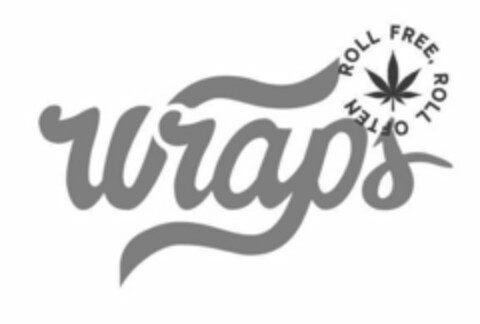 WRAPS ROLL FREE, ROLL OFTEN Logo (USPTO, 07.05.2020)