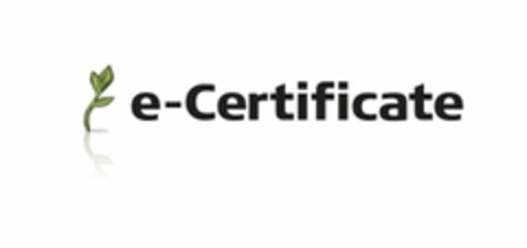 E-CERTIFICATE Logo (USPTO, 23.11.2009)