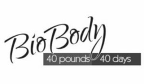 BIO BODY 40 POUNDS 40 DAYS Logo (USPTO, 01/19/2011)