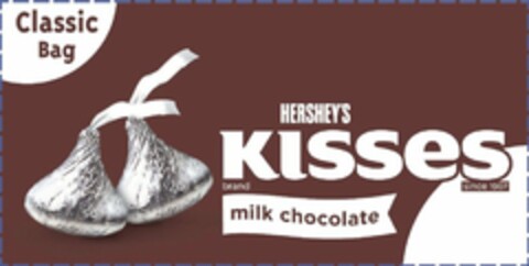 CLASSIC BAG HERSHEY'S KISSES BRAND SINCE 1907 MILK CHOCOLATE Logo (USPTO, 04.08.2011)