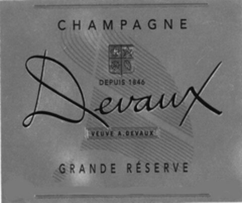 CHAMPAGNE DEPUIS 1846 DEVAUX VEUVE A. DEVAUX GRANDE RÉSERVE D Logo (USPTO, 29.03.2017)