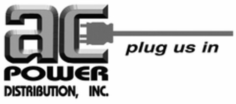AC POWER DISTRIBUTION, INC. PLUG US IN Logo (USPTO, 18.10.2017)